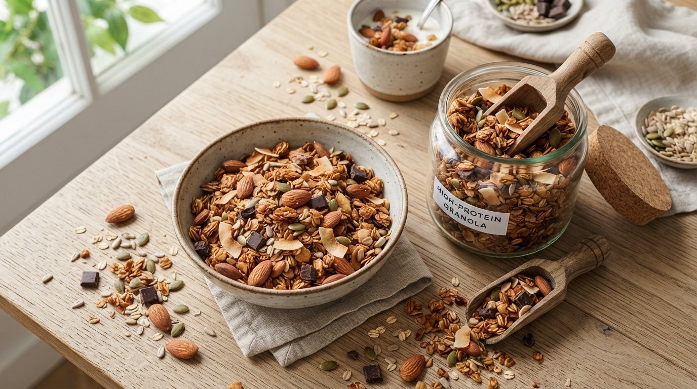Food illustration for Best High-Protein Snacks for Work and Office Breaks