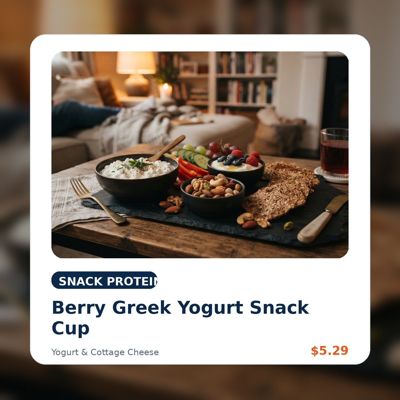 Berry Greek Yogurt Snack Cup product concept image