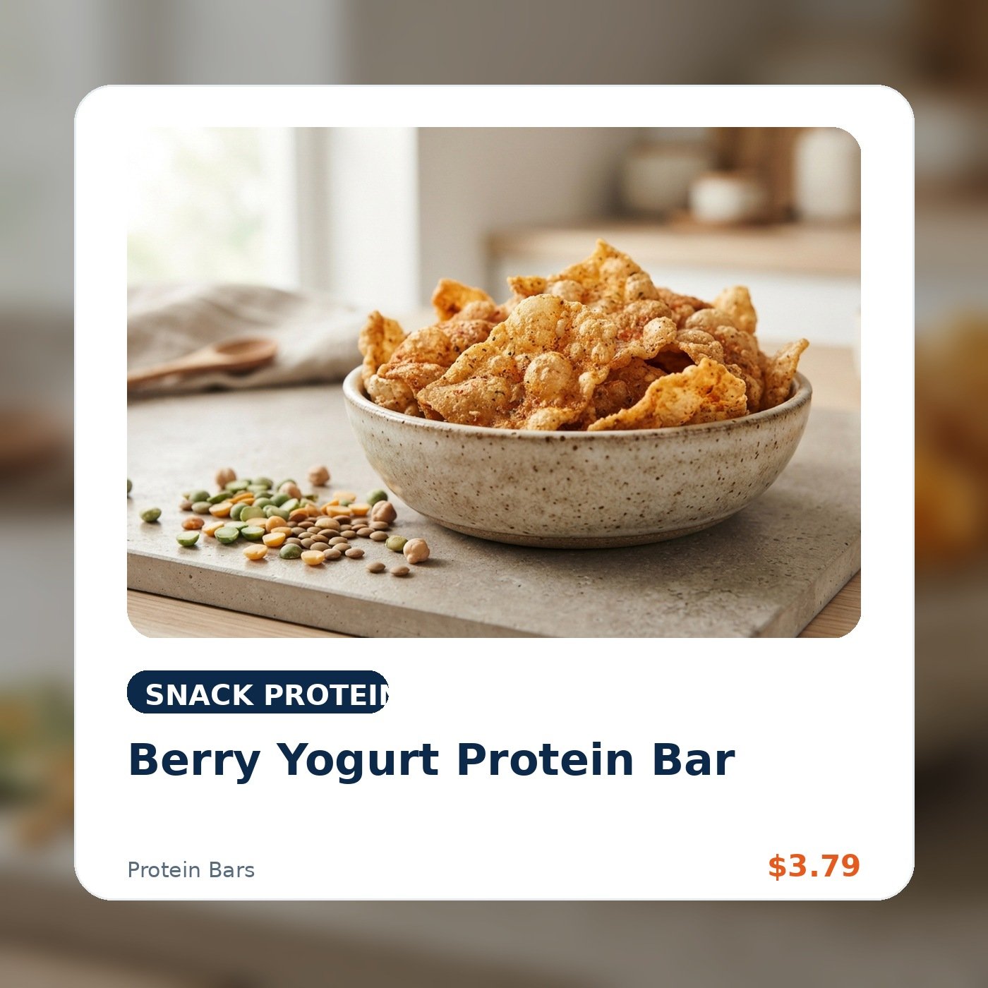 Berry Yogurt Protein Bar product concept image