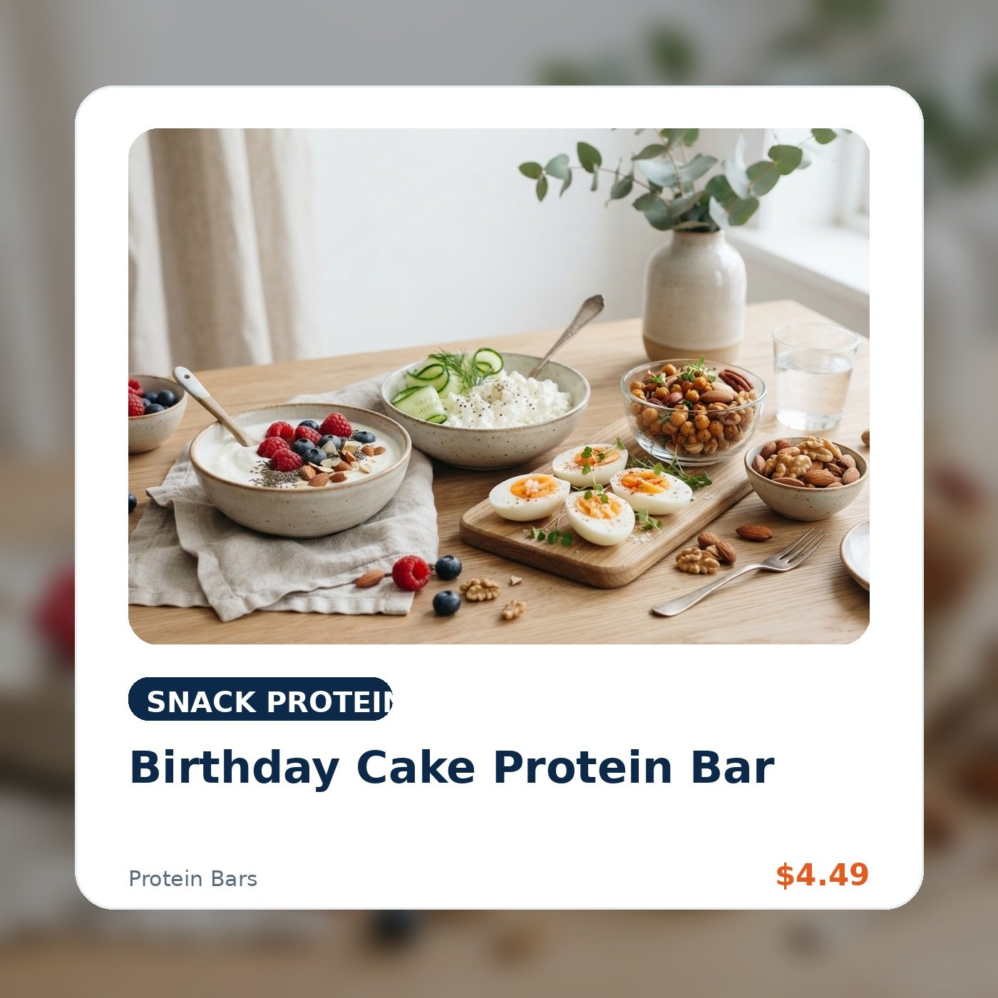 Birthday Cake Protein Bar product concept image
