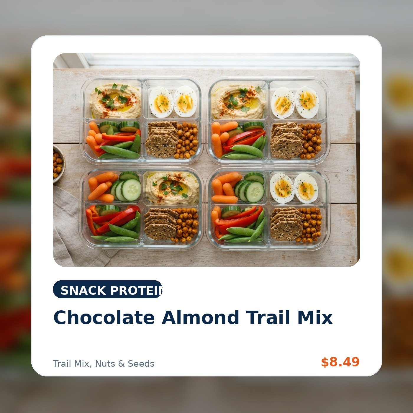 Chocolate Almond Trail Mix product concept image