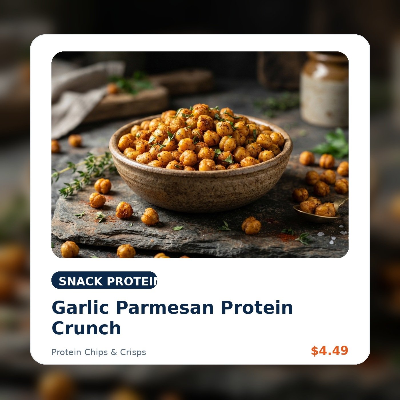 Garlic Parmesan Protein Crunch product concept image