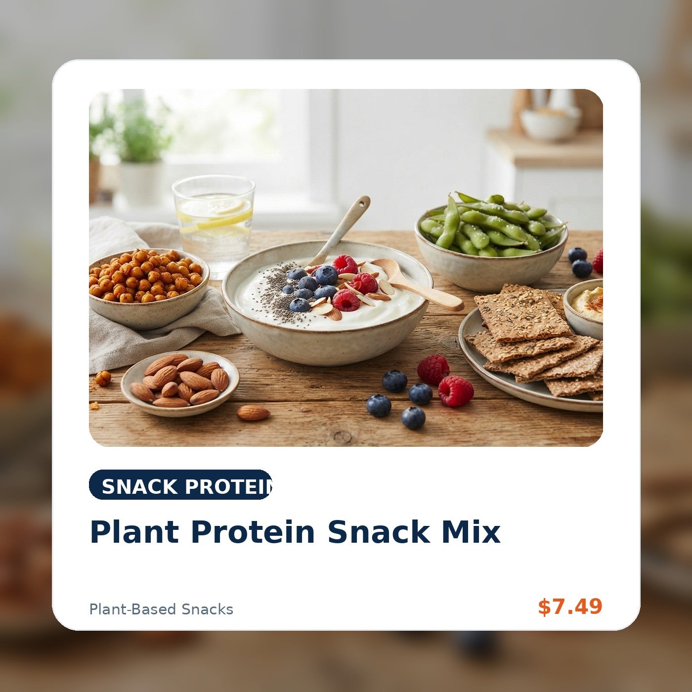 Plant Protein Snack Mix product concept image