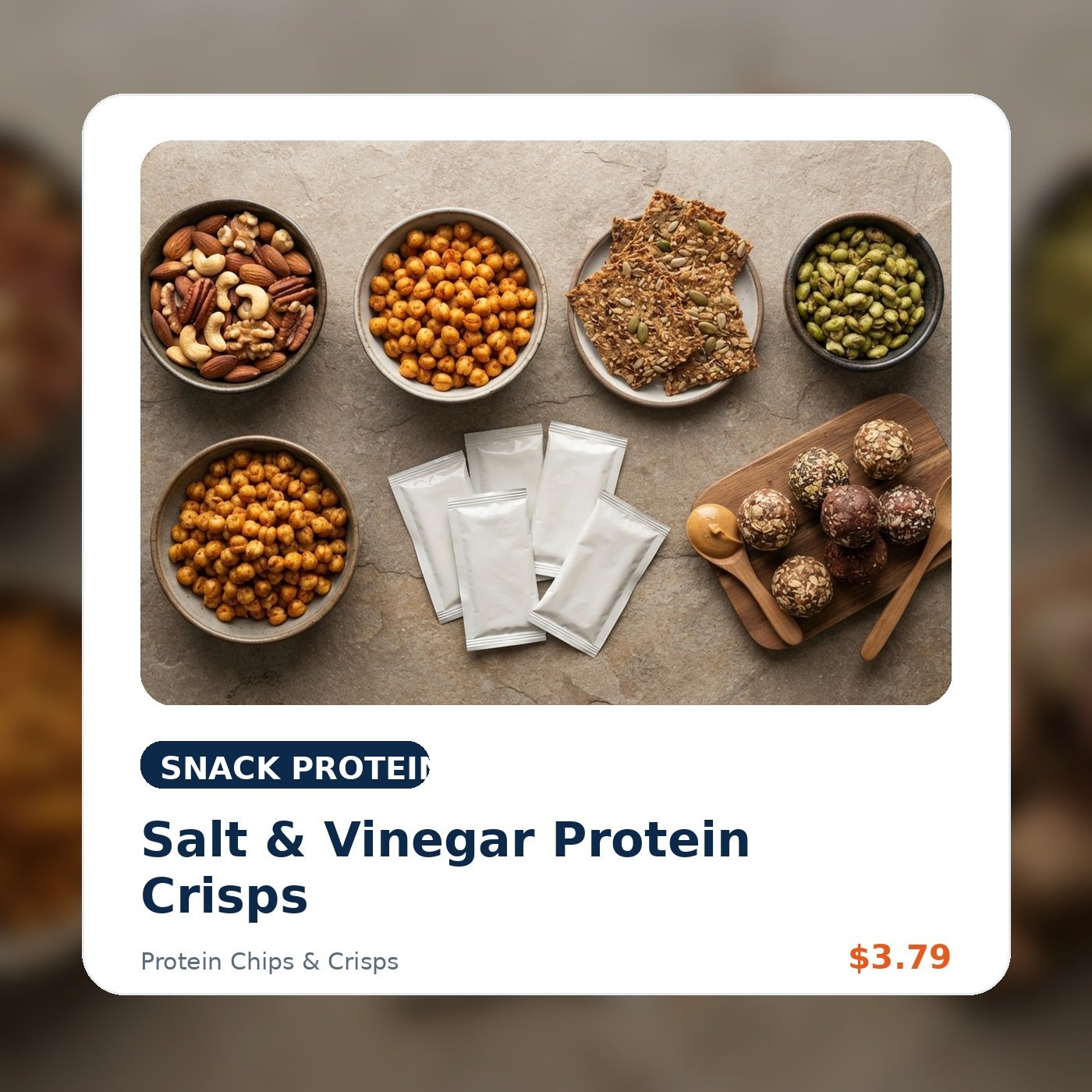 Salt & Vinegar Protein Crisps product concept image