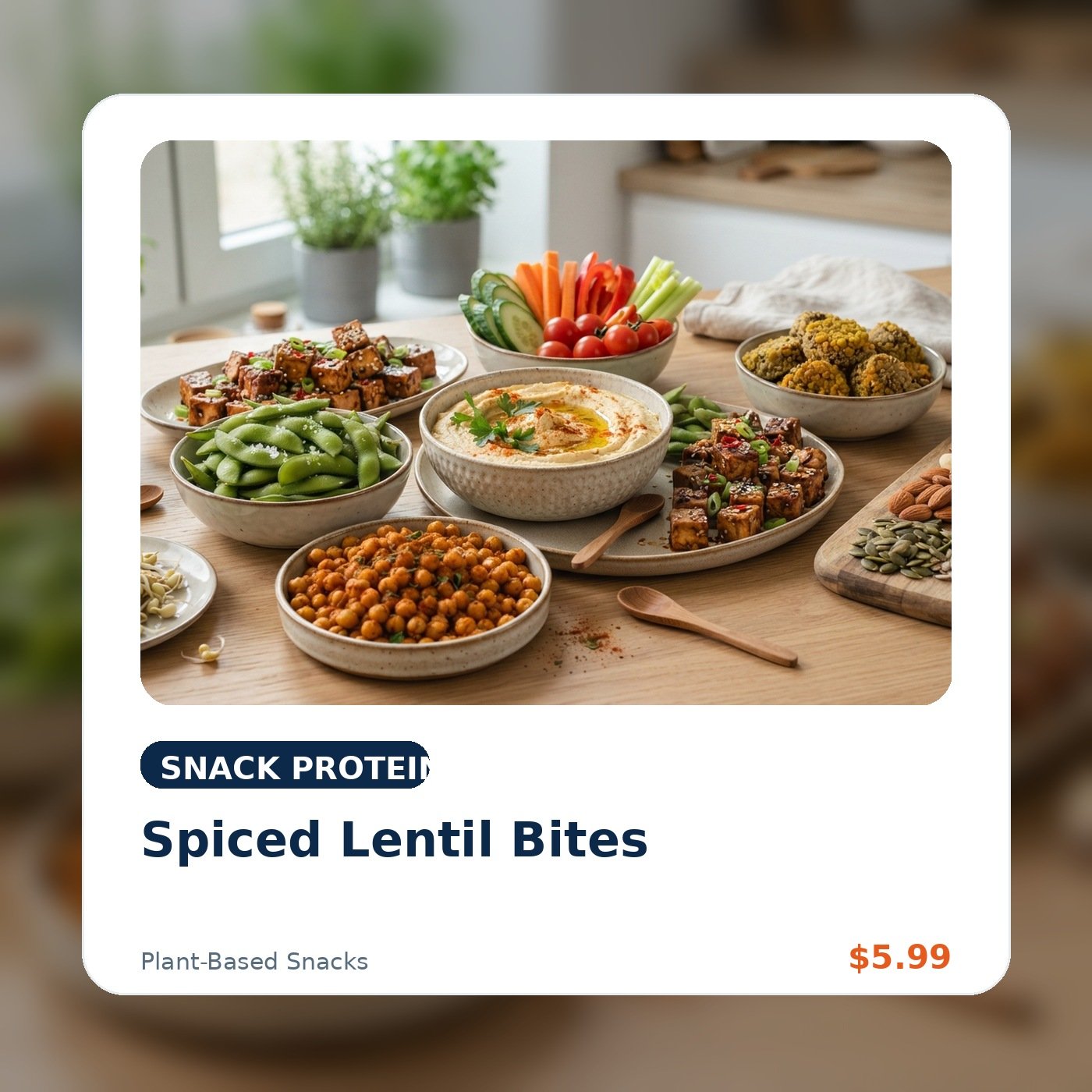Spiced Lentil Bites product concept image