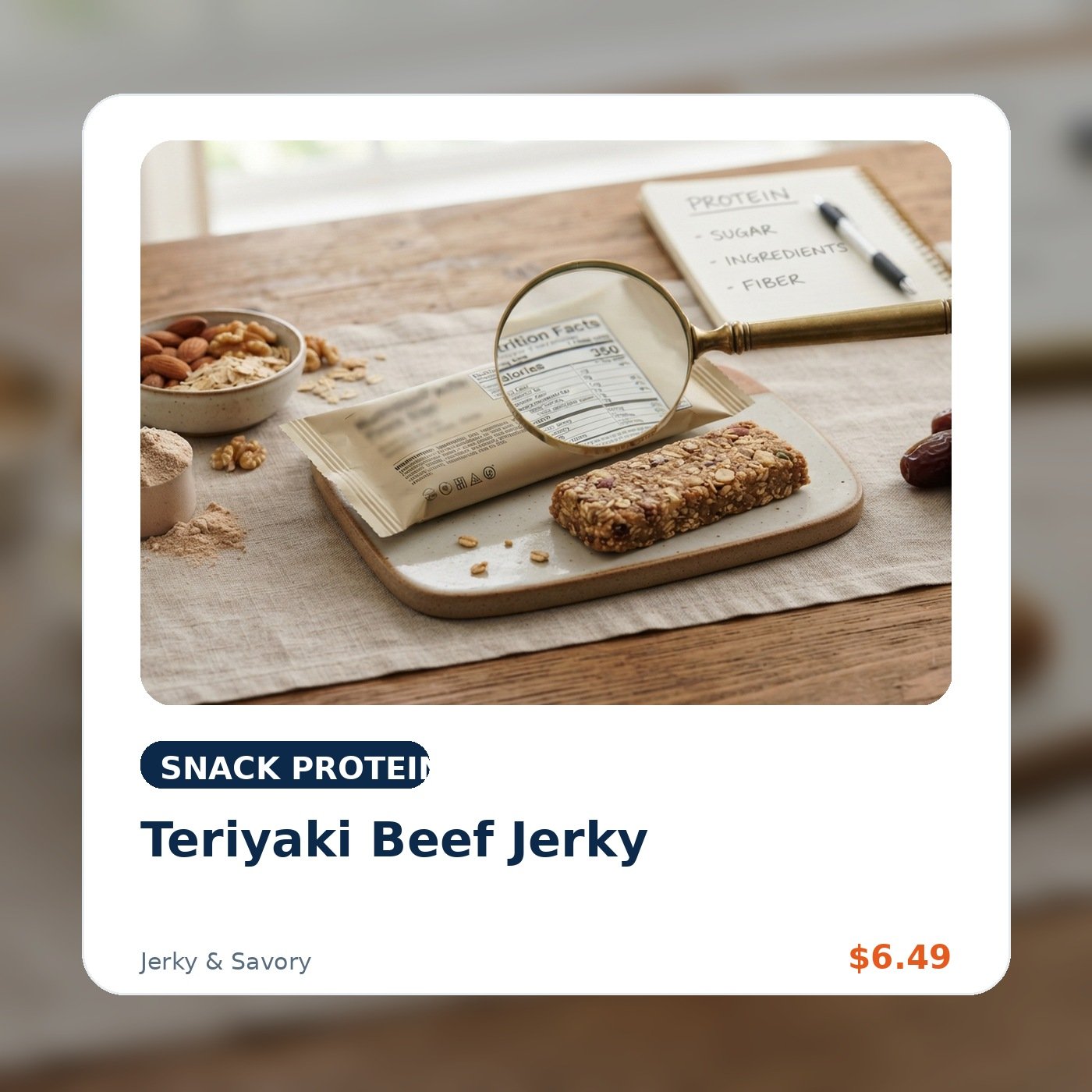Teriyaki Beef Jerky product concept image